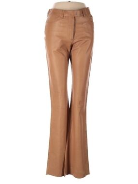 Gucci Vintage Flare Leg Tan Leather Pants (IT 42)